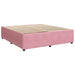 Pat box spring cu saltea, roz, 200x200 cm, catifea - WALTI WALTI