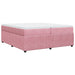 Pat box spring cu saltea, roz, 200x200 cm, catifea - WALTI WALTI