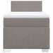 Pat box spring cu saltea, gri taupe, 80x200 cm, textil - WALTI WALTI