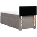 Pat box spring cu saltea, gri taupe, 80x200 cm, textil - WALTI WALTI
