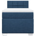 Pat box spring cu saltea, albastru, 80x200 cm, textil - WALTI WALTI