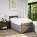 Pat box spring cu saltea, gri taupe, 80x200 cm, textil - WALTI WALTI
