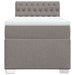 Pat box spring cu saltea, gri taupe, 80x200 cm, textil - WALTI WALTI