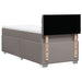 Pat box spring cu saltea, gri taupe, 80x200 cm, textil - WALTI WALTI