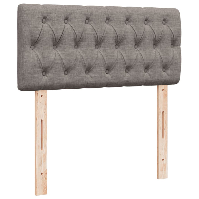 Pat box spring cu saltea, gri taupe, 80x200 cm, textil - WALTI WALTI