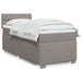 Pat box spring cu saltea, gri taupe, 80x200 cm, textil - WALTI WALTI