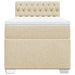 Pat box spring cu saltea, crem, 80x200 cm, textil - WALTI WALTI