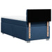 Pat box spring cu saltea, albastru, 80x200 cm, textil - WALTI WALTI