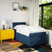 Pat box spring cu saltea, albastru, 80x200 cm, textil - WALTI WALTI