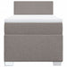 Pat box spring cu saltea, gri taupe, 90x190 cm, textil - WALTI WALTI