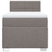 Pat box spring cu saltea, gri taupe, 90x190 cm, textil - WALTI WALTI