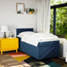Pat box spring cu saltea, albastru, 90x190 cm, textil - WALTI WALTI