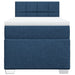 Pat box spring cu saltea, albastru, 90x190 cm, textil - WALTI WALTI