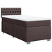 Pat box spring cu saltea, maro închis, 90x190 cm, textil - WALTI WALTI