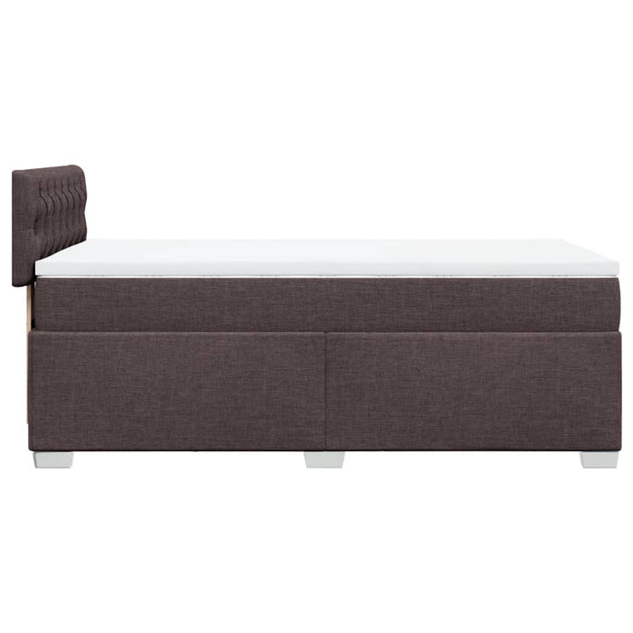 Pat box spring cu saltea, maro închis, 90x190 cm, textil - WALTI WALTI