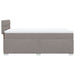 Pat box spring cu saltea, gri taupe, 90x190 cm, textil - WALTI WALTI