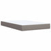 Pat box spring cu saltea, gri taupe, 90x190 cm, textil - WALTI WALTI