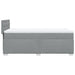 Pat box spring cu saltea, gri deschis, 90x190 cm, textil - WALTI WALTI