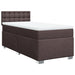 Pat box spring cu saltea, maro închis, 90x190 cm, textil - WALTI WALTI