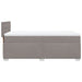 Pat box spring cu saltea, gri taupe, 90x190 cm, textil - WALTI WALTI
