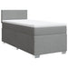 Pat box spring cu saltea, gri deschis, 90x200 cm, textil - WALTI WALTI