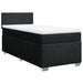 Pat box spring cu saltea, negru, 90x200 cm, textil - WALTI WALTI
