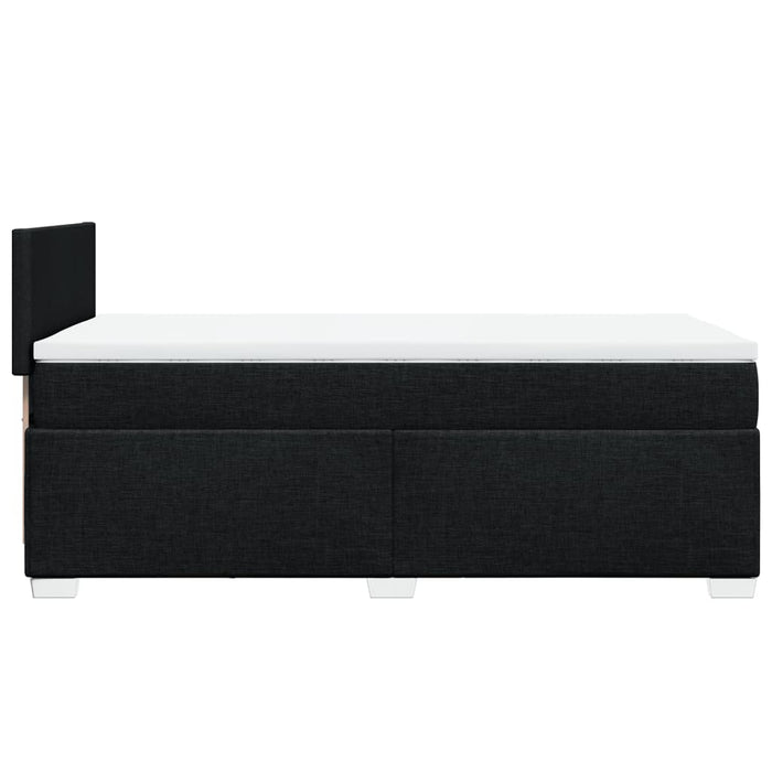 Pat box spring cu saltea, negru, 90x200 cm, textil - WALTI WALTI
