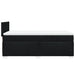 Pat box spring cu saltea, negru, 90x200 cm, textil - WALTI WALTI