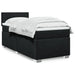 Pat box spring cu saltea, negru, 90x200 cm, textil - WALTI WALTI