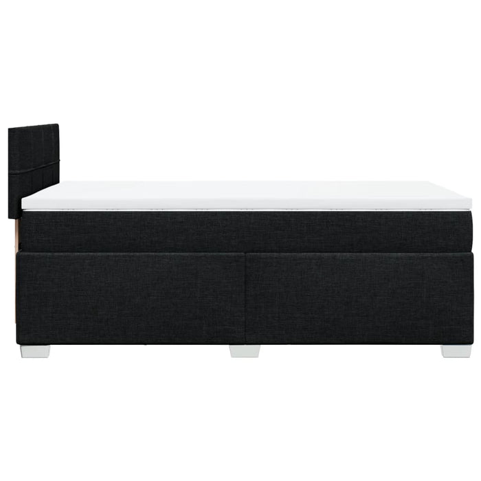 Pat box spring cu saltea, negru, 90x200 cm, textil - WALTI WALTI