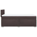 Pat box spring cu saltea, maro închis, 90x200 cm, textil - WALTI WALTI