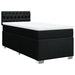 Pat box spring cu saltea, negru, 90x200 cm, textil - WALTI WALTI