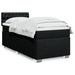 Pat box spring cu saltea, negru, 90x200 cm, textil - WALTI WALTI