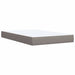 Pat box spring cu saltea, gri taupe, 90x200 cm, textil - WALTI WALTI