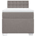 Pat box spring cu saltea, gri taupe, 90x200 cm, textil - WALTI WALTI