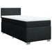 Pat box spring cu saltea, negru, 100x200 cm, textil - WALTI WALTI