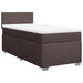 Pat box spring cu saltea, maro închis, 100x200 cm, textil - WALTI WALTI