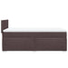 Pat box spring cu saltea, maro închis, 100x200 cm, textil - WALTI WALTI