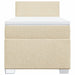 Pat box spring cu saltea, crem, 100x200 cm, textil - WALTI WALTI