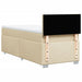 Pat box spring cu saltea, crem, 100x200 cm, textil - WALTI WALTI