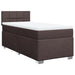 Pat box spring cu saltea, maro închis, 100x200 cm, textil - WALTI WALTI