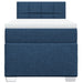 Pat box spring cu saltea, albastru, 100x200 cm, textil - WALTI WALTI