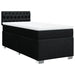 Pat box spring cu saltea, negru, 100x200 cm, textil - WALTI WALTI
