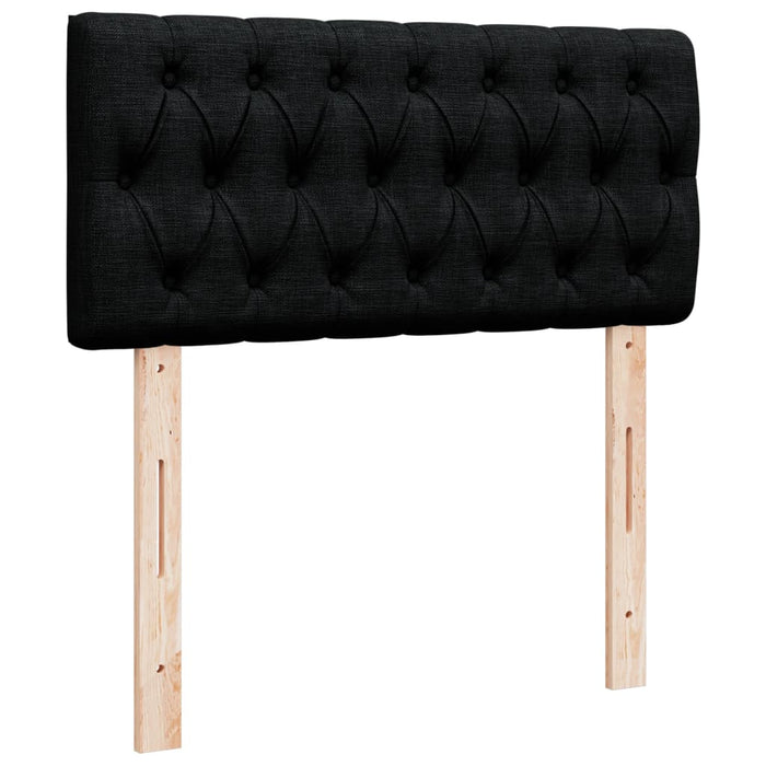 Pat box spring cu saltea, negru, 100x200 cm, textil - WALTI WALTI