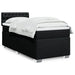 Pat box spring cu saltea, negru, 100x200 cm, textil - WALTI WALTI