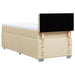 Pat box spring cu saltea, crem, 100x200 cm, textil - WALTI WALTI