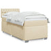 Pat box spring cu saltea, crem, 100x200 cm, textil - WALTI WALTI