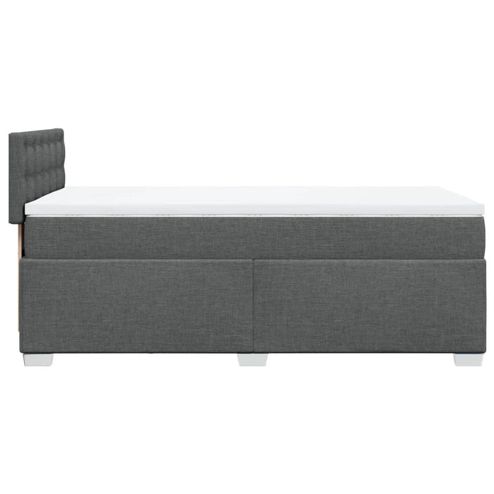 Pat box spring cu saltea, gri închis, 100x200 cm, textil - WALTI WALTI