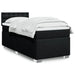 Pat box spring cu saltea, negru, 100x200 cm, textil - WALTI WALTI