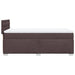 Pat box spring cu saltea, maro închis, 100x200 cm, textil - WALTI WALTI